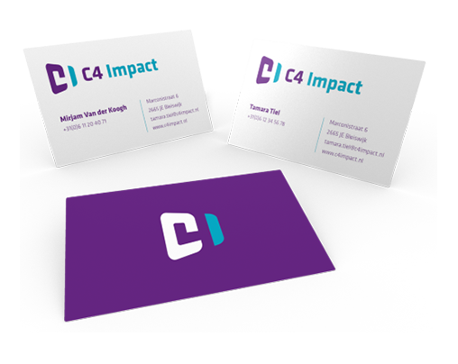 Ontwerp visitekaartje voor C4 Impact