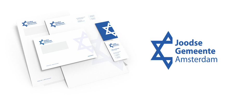 Ontwerp logo en huisstijl Joodse Gemeente Amsterdam (NIHS)