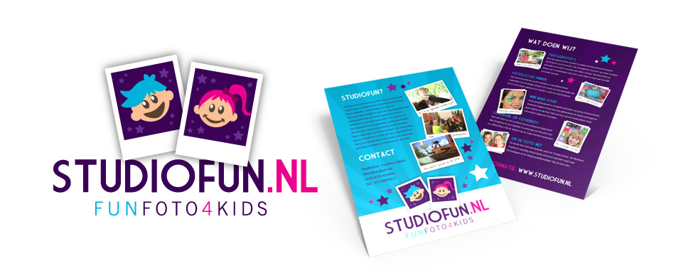 Ontwerp speels logo en flyer voor Studiofun